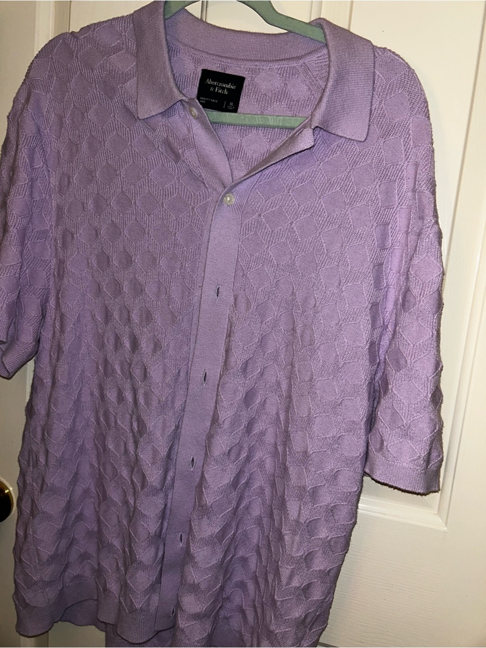 Preloved Abercrombie & Fitch Mod Basket Stitch Polo Sweater